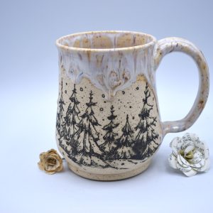 Snowy white trees mug (taller) 23 oz