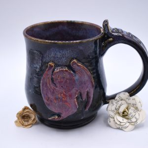 Pink dragon emblem mug 16 oz