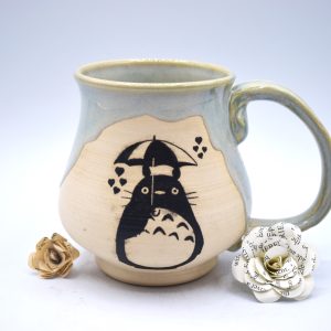 Light blue-green Totoro mug 18 oz