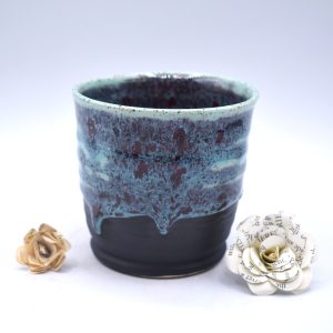 Seafoam green and red tumbler 12 oz
