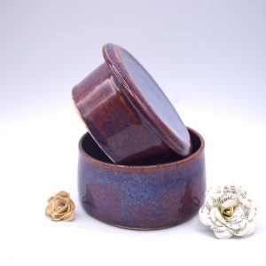 Plain purple French butter keeper