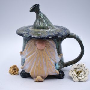 Green wizard gnome mug 16 oz