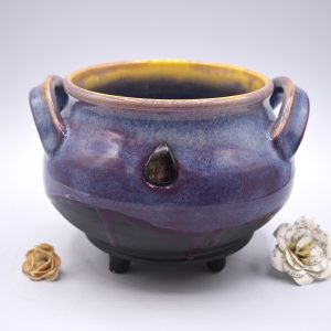 Purple and yellow teardrop cauldron